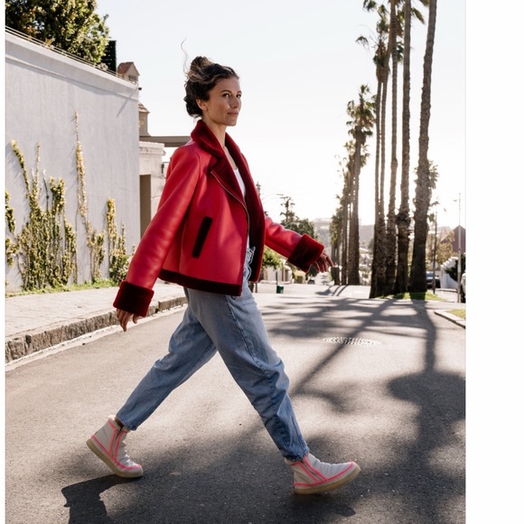 Free people NWT Laidback London Setsu Crochet Side Zip Ankle Boot White Warmlove - Picture 10 of 12